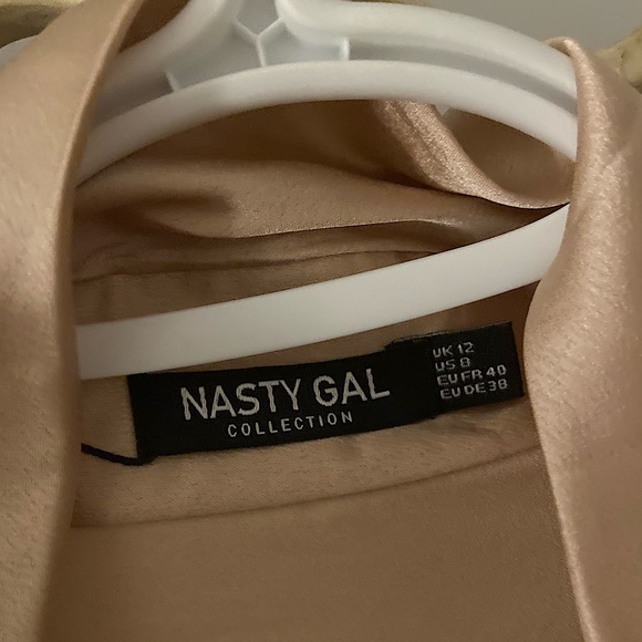 Champagne satin wrap dress - Picture 4 of 4